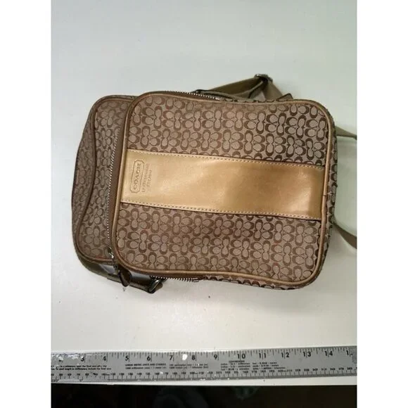 Vintage Coach 4274 Shoulder Bag Canvas/Leather Brown
